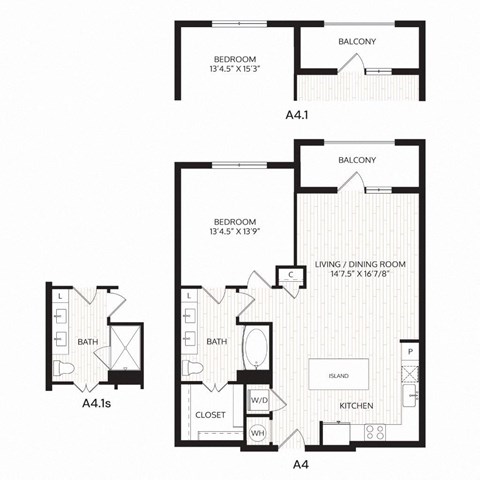Aura Avant Apartments in Lewisville, Texas A4 Floor Plan
